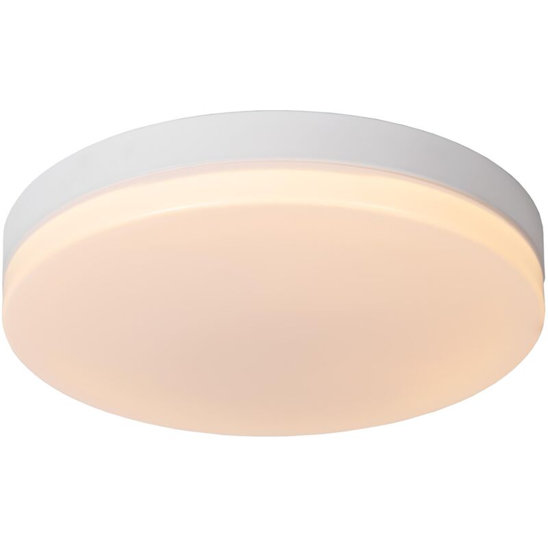 Lucide Biskit - Deckenleuchte Badezimmer - Ø 40 Cm - Led - 1x36w 2700k - Ip44 - Bewegungssensor - Weiß