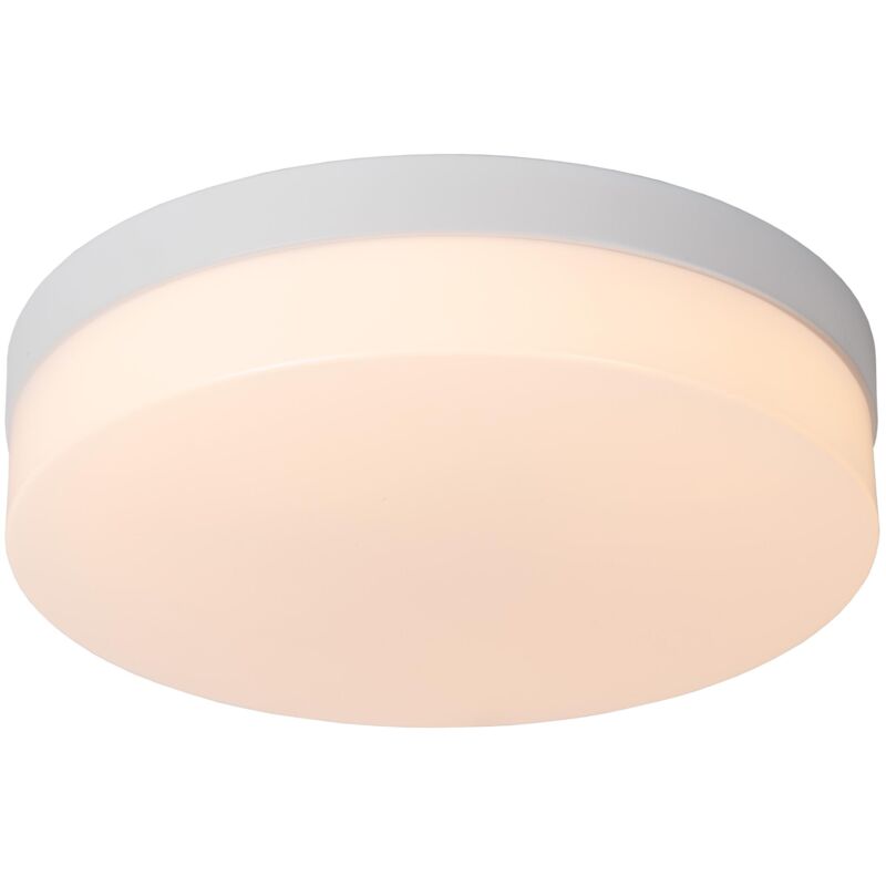 Biskit - Deckenleuchte Badezimmer - Ø 28 Cm - Led - 1x18w 2700k - Ip44 - Bewegungssensor - Weiß - Lucide