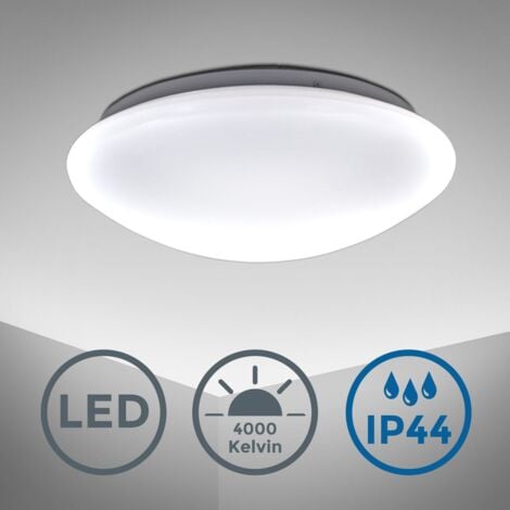 Deckenleuchte Ø27,8 cm - 12W, 1200lm, LED, IP44, neutralweiß, weiß