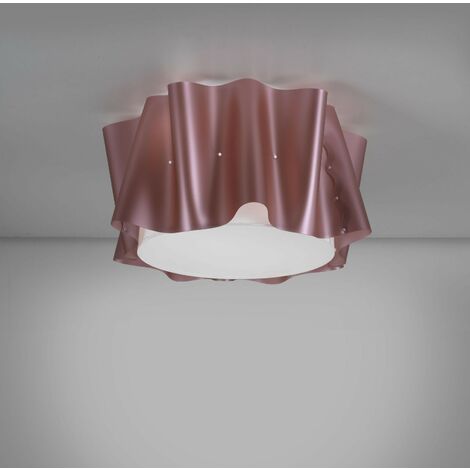 Deckenleuchte 5 Lichter Rosa Metall Cm. 60 x 32