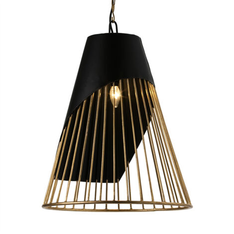 Deckenleuchte 52X52X69 Metall Gold/Schwarz