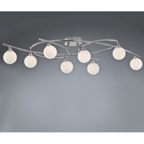 Deckenleuchte 8 Lichter LOTTO NICKEL SATIN CRISTALRECORD 001-2195-8-053