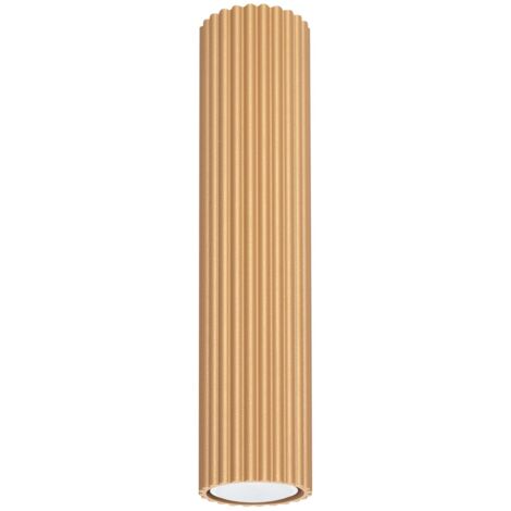 Deckenleuchte Aluminium D: 6,5 cm rund Aufputz in Gold GU10 Modern Spot Lampe Decke Deckenspot