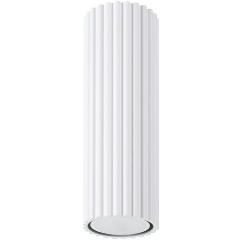 Deckenleuchte Aluminium GU10 Ø 6,5 cm Aufputz Weiß rund Modern Spot Lampe Decke Deckenlampe