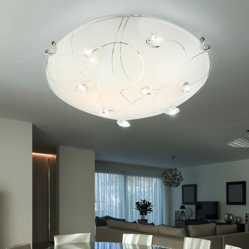 Etc-shop - LED Deckenleuchte Kristalle 9 Watt Wandlampe Deckenlampe Wohnzimmer Leuchte Lampe