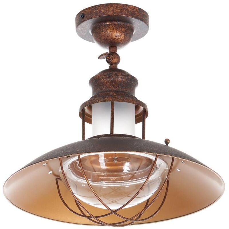 Neuwertig] Lindby Deckenlampe Louisanne Hängeleuchte Lampe Leuchte Rustikal Rostbraun 625 B-Ware