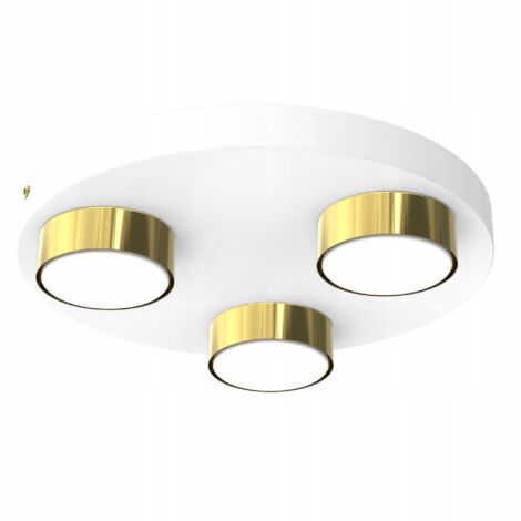 DECKENLEUCHTE CIRCLE 30 CM WEISS GOLD LED MODERN