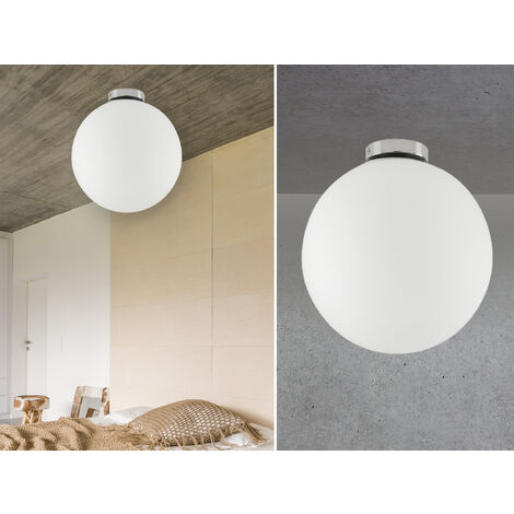 Deckenleuchte CITY 1 flammig Glaskugel Opal Weiß, Ø 30cm