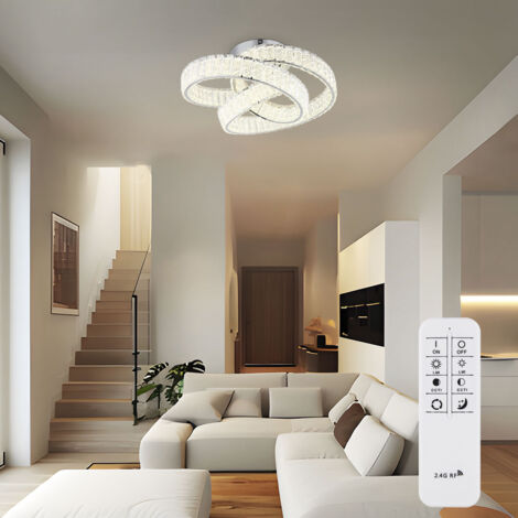 Deckenleuchte Deckenlampe Esszimmerlampe Kristalle Fernbedienung CCT Dimmer LED