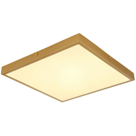 Deckenleuchte Deckenlampe Wohnzimmerlampe Schlafzimmerlampe Messing LED 35x35 cm