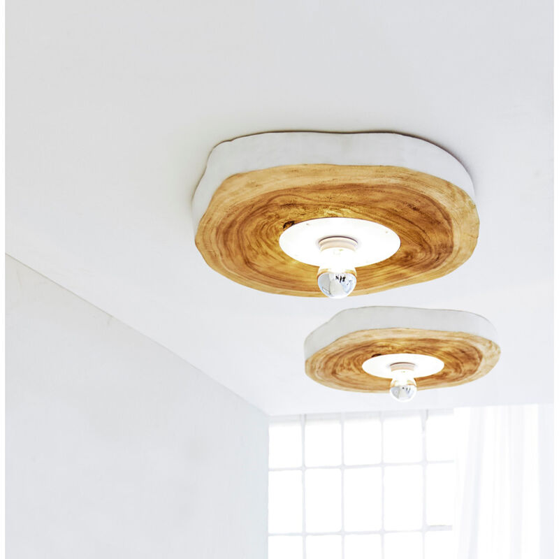 Schneider Electric - Deckenleuchte Deckenlampe Woody - ca. D50 cm Natur modern puristisch Akazienholz