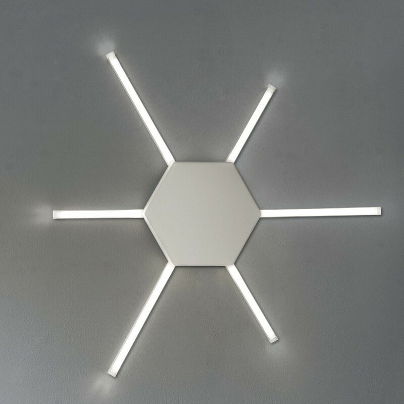 Deckenleuchte fb-ray 2125 pl70 24w led 1800lm methacrylat weiß metalllampe deckenwand modernes ultramodernes interieur