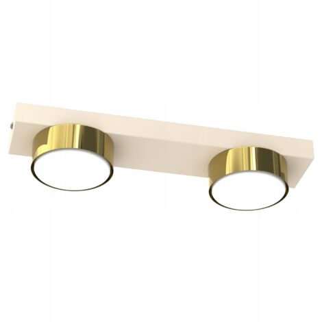 DECKENLEUCHTE FÜR WOHNZIMMER LED LOFT GX53 ECRU GOLD CASHMERE POLEN