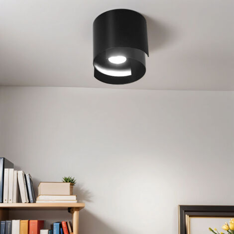 Deckenleuchte GU10 Schwarz Metall Modern Deckenlampe