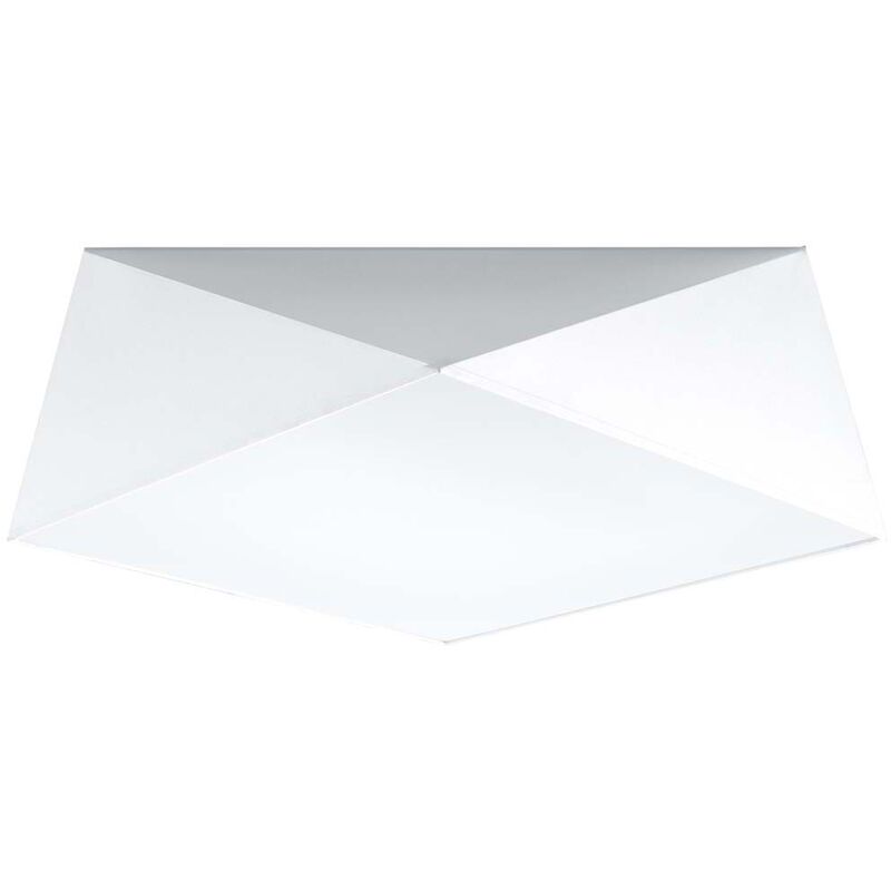 Deckenleuchte Deckenlampe PVC Weiß Hexagon modern Esszimmer Wohnzimmer Küche