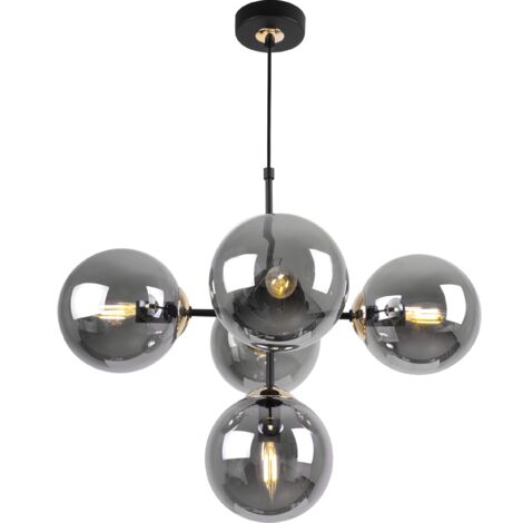 Deckenleuchte Kronleuchter Loft Glamour Schwarz