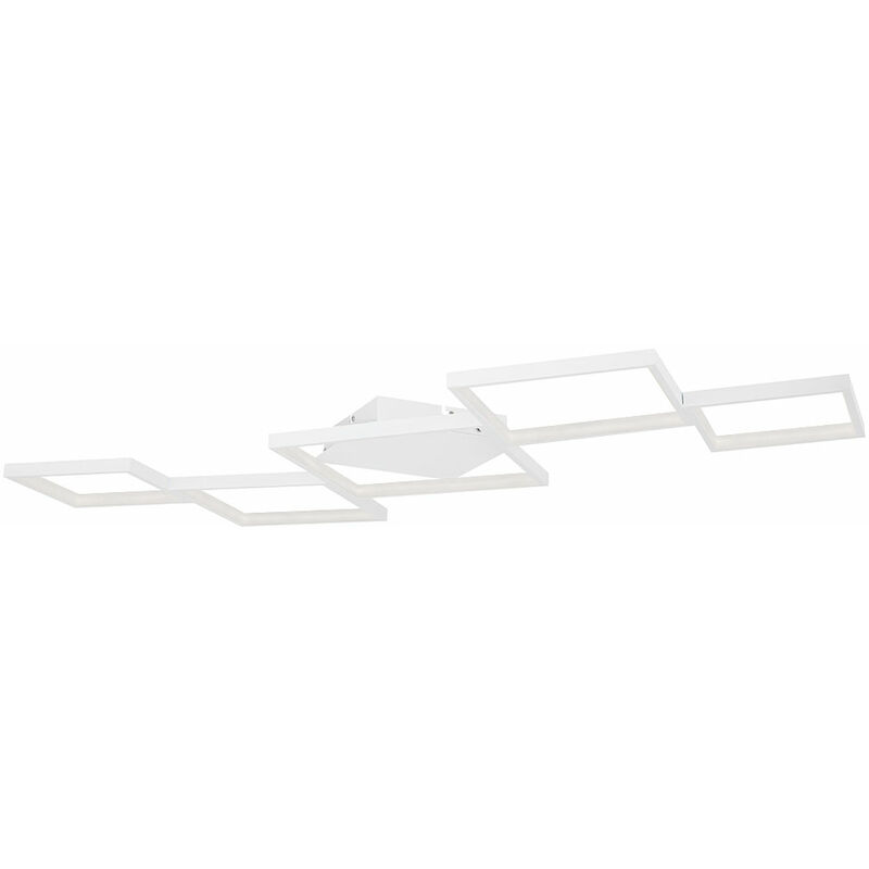 Deckenleuchte LED Deckenlampe Wohnzimmer Acryl Beleuchtung Dimmbar Fernbedienung Nachtlicht, Metall weiß, 1x LED 58 Watt 2800 Lumen 2700-6000 Kelvin,