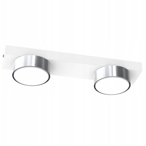 DECKENLEUCHTE LED LOFT GX53 WEISS CHROM POLNISCH MODERNE LAMPE