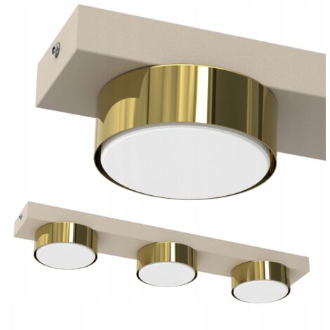 DECKENLEUCHTE LED PLAFON LOFT GX53 KASHMERE GOLD POLISH DEKORATIVE LAMPE 3-flammig