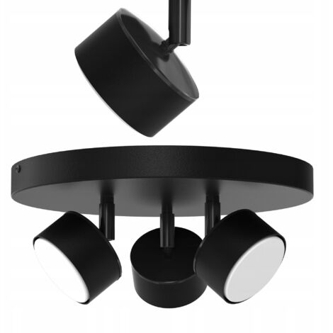DECKENLEUCHTE LED-SPOTLIGHT SCHWARZ GX53 POLNISCH MODERNE LAMPE 3-PUNKT