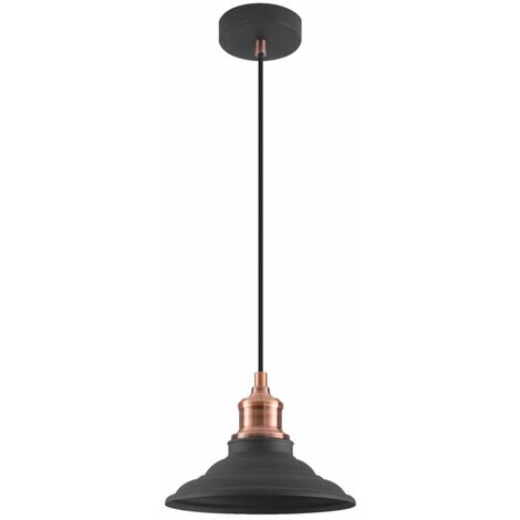 Deckenleuchte "Loret" 240V E27 Ø 20,5 cm Schwarz