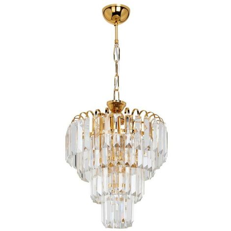 Deckenleuchte mit 3 Lichtern Miranda MDL3831 Glas und Gold