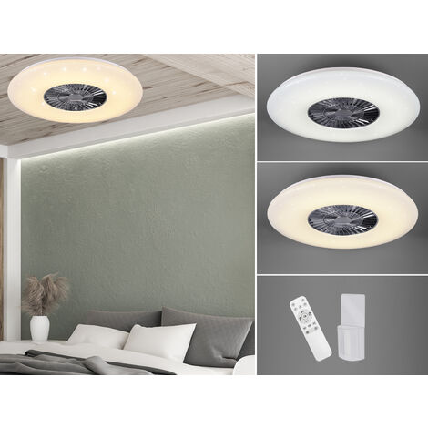Deckenleuchte mit Ventilator 59cm Fernbedienung, dimmbar, Sternenhimmel