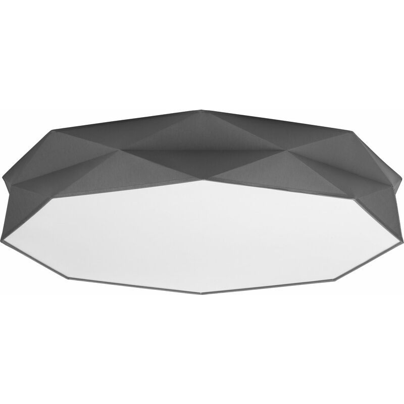 Lichterlebnisse - Deckenleuchte Modern Schwarz Stoff B:88cm groß - Grau