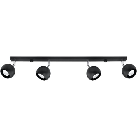 Deckenleuchte Oculare 4 GU10 Schwarz Sollux SL.0447