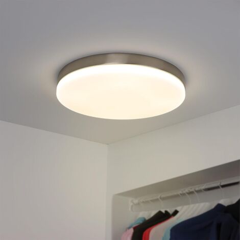 Deckenleuchte Slim Pro silber - Lichtfarbe: Warmweiß 3000K - Ausführung: 24W Ø380 mm