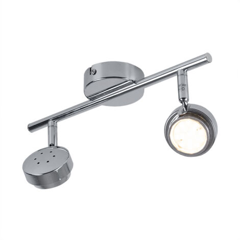Deckenleuchte Spotleiste Deckenlampe LED Spotleuchte, mit beweglichen Strahlern, 2x5W 2x360lm 3000K, LxH30 x 14 cm