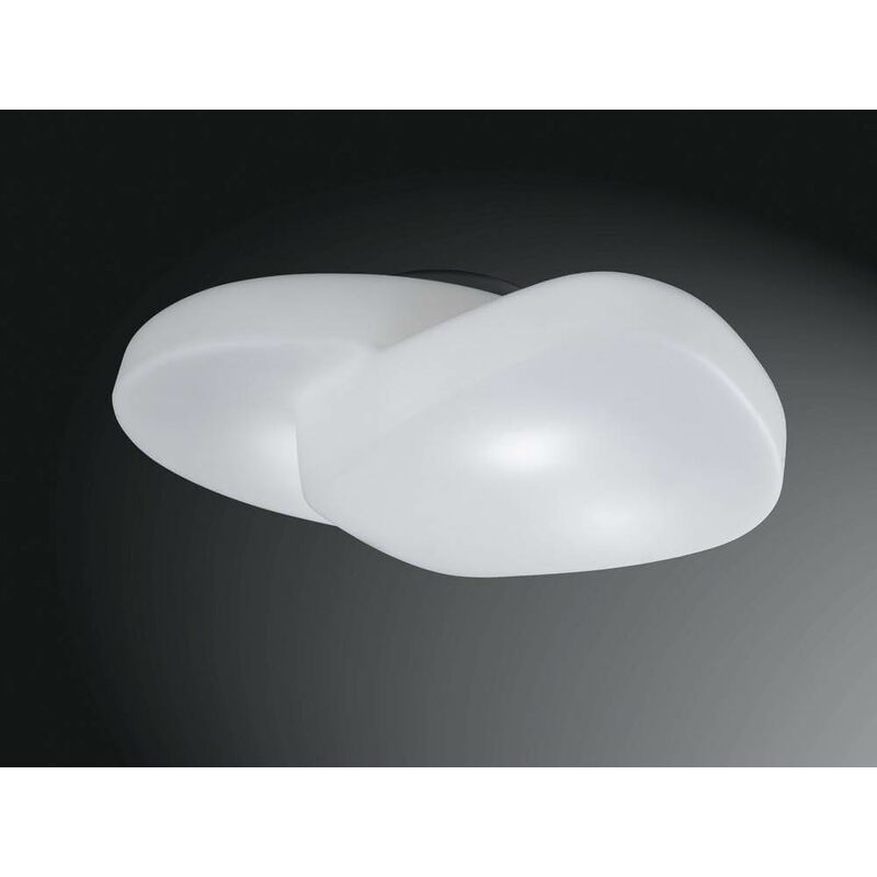 09diyas - Deckenleuchte Ufo 4 Bulbs E27 Outdoor IP44, mattweiß / opalweiß