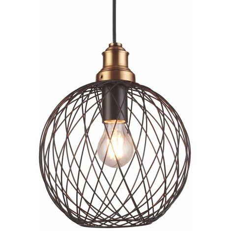 Deckenleuchte Viela 1 240V E27 Ø 25 cm - Schwarz/Gold