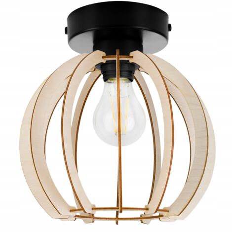 DECKENLEUCHTE, WANDLEUCHTE, HOLZSCHIRM, LED