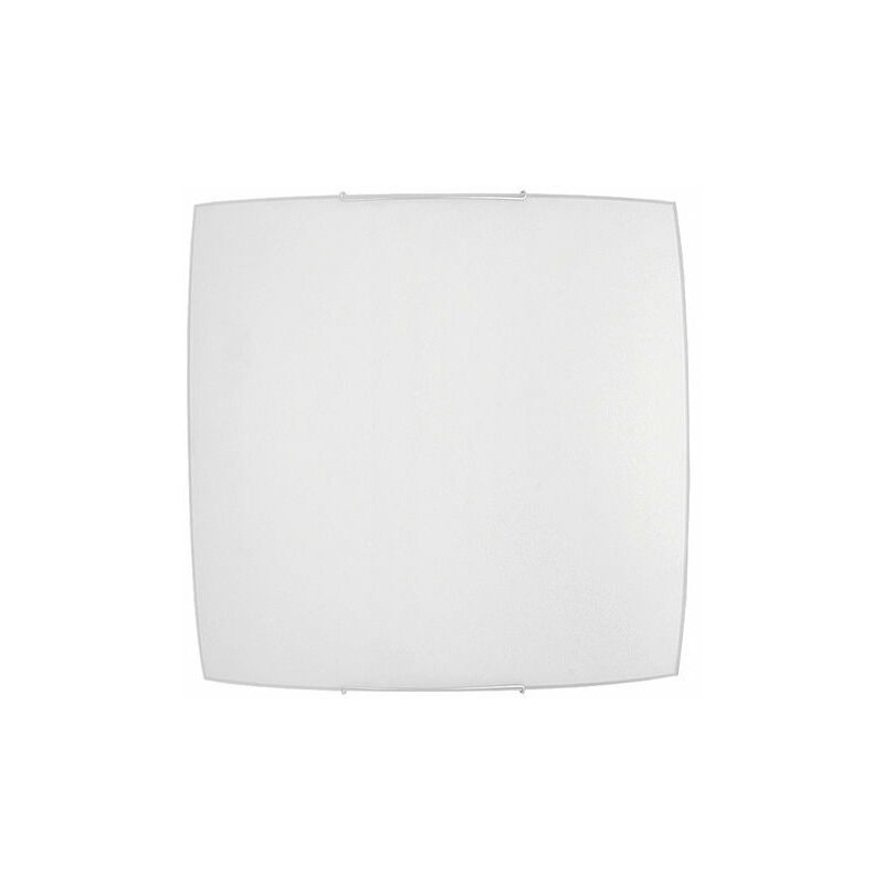 Lichterlebnisse - Deckenleuchte Weiß 2-flmg flach Glas - Weiß