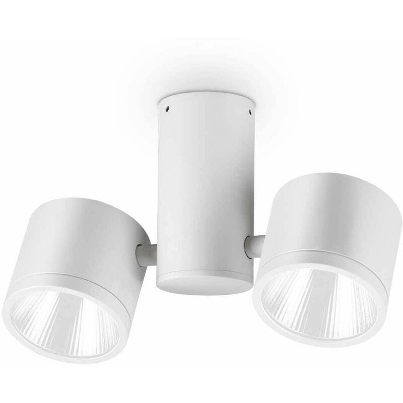 01-ideal Lux - Deckenleuchte Weiß SONNENBRILLE 2 Glühbirnen