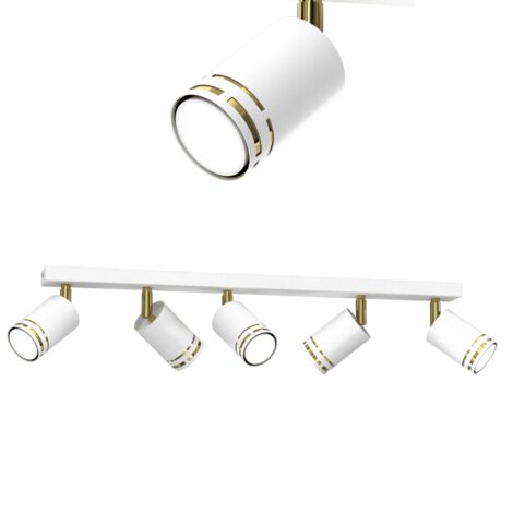 DECKENLEUCHTE WEISSGOLD BEWEGLICHER SPOTLIGHT LED GX53 POLISH SPOT LAMP