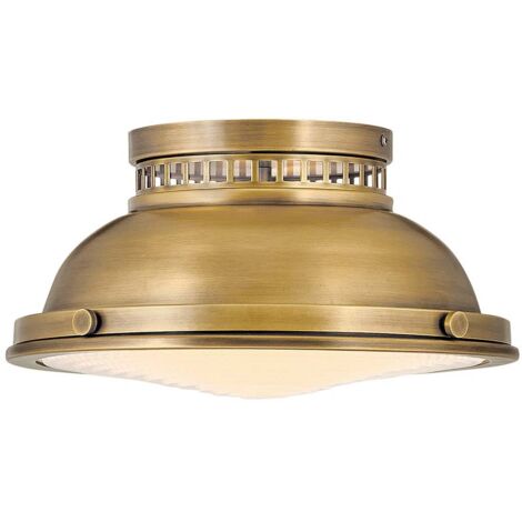Deckenleuchte Wohnzimmerlampe Deckenlampe Stahl Glas Messing D 32,3 cm