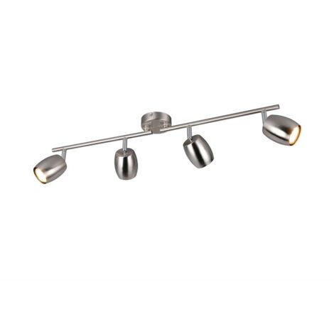 Deckenleuchte Wohnzimmerlampe Flurleuchte silber Metall GU10 4-flammig B 70,5 cm