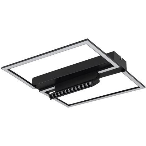 Deckenleuchte Wohnzimmerlampe LED beweglicher Strahler Memoryfunktion Schwarz
