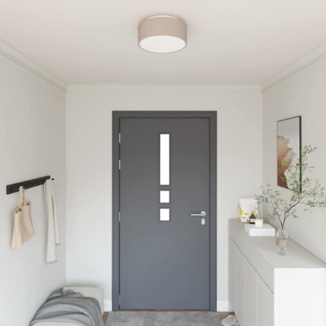 Deckenleuchten Einbaumontage Taupe Ø 30 cm Stoff E27 vidaXL414266