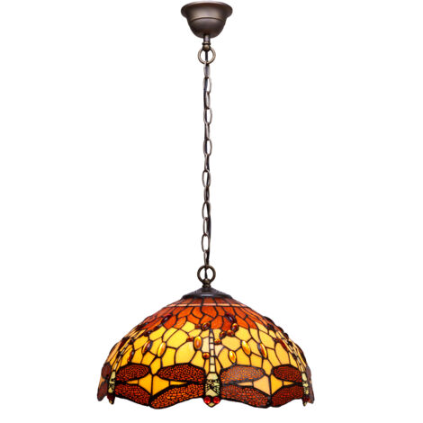 Deckenpendelleuchte mit größerem Durchmesser 40 cm und Kette Belle Amber Series