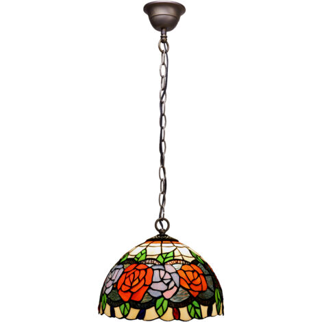 Deckenpendelleuchte mit Kette und Lampenschirm mit 20 cm Durchmesser der Rosy-Serie