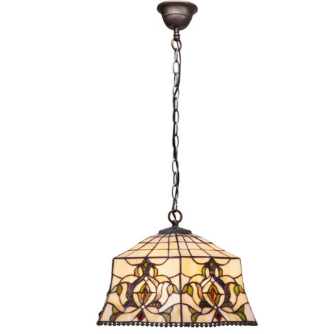 Deckenpendelleuchte mit Kette und Lampenschirm mit 40 cm Durchmesser der Hexa-Serie