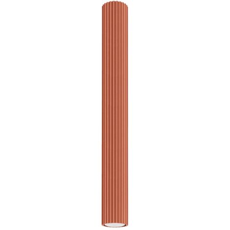 Deckenspot Aluminium GU10 Ø 6,5 cm rund Aufputz Ockerrot Modern Spot Lampe Decke Deckenlampe