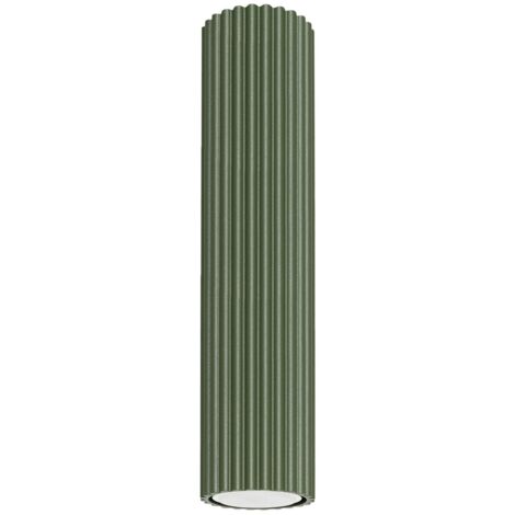 Deckenspot Aluminium GU10 rund Ø 6,5 cm Aufputz Olivgrün Modern Spot Lampe Decke Deckenleuchte