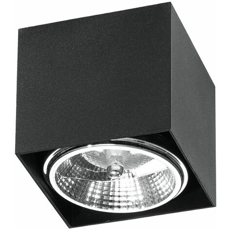 Deckenspot GU10 Grau Schwarz eckig Aluminium Deckenlampe