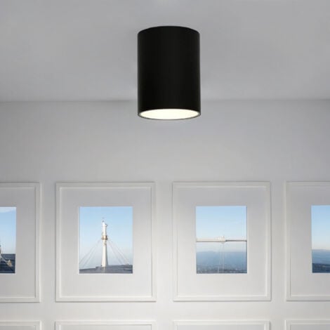 Deckenspot Schwarz Silber Decke Flur Leuchte EYE