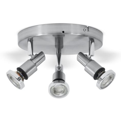 Deckenstrahler - 14,4W, 1200lm, LED, schwenkbar, IP44, warmweiß, matt-nickel