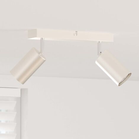 Deckenstrahler 2-Wege verstellbar gebürstetes Nickel GU10 vidaXL828620